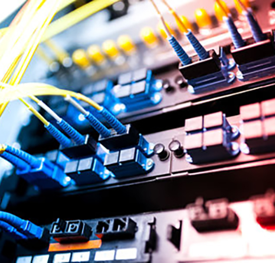 Fiber optic with servers in a technology data center fiber optic with servers in a technology data center .